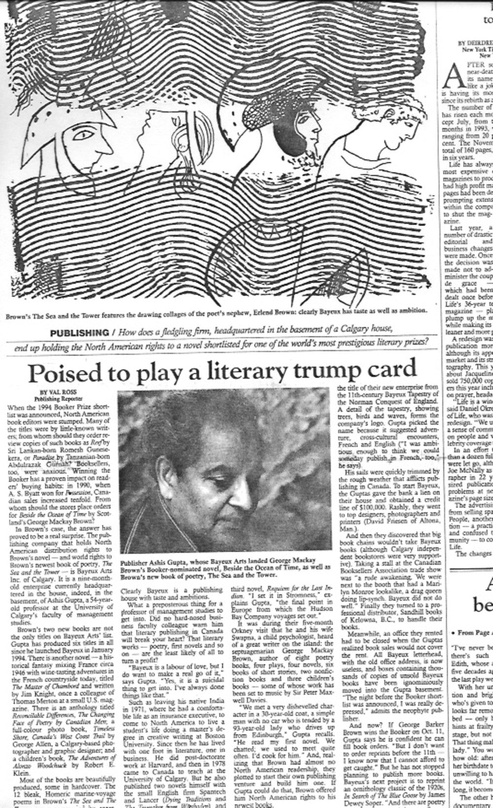 “Poised to play a literary trump card.” Press coverage of Bayeux’s first title, 1994.